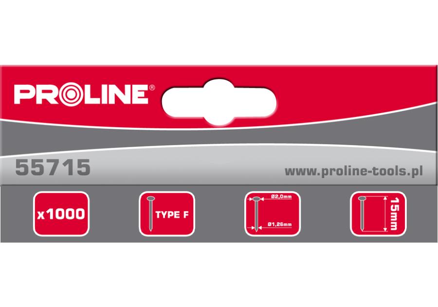 Zdjęcie: Gwoździe typ f, 45 mm, 2.0x1,26 mm, 1000 szt PROLINE