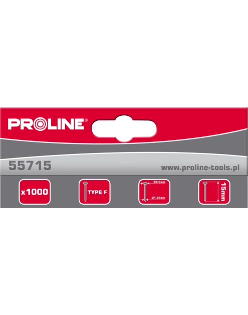 Zdjęcie: Gwoździe typ f, 45 mm, 2.0x1,26 mm, 1000 szt PROLINE