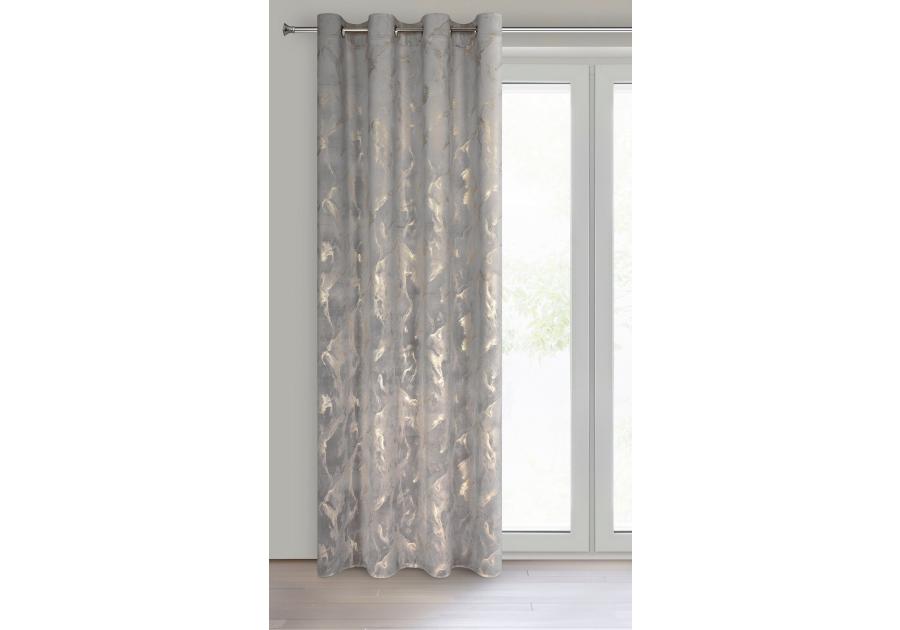 Zdjęcie: Zasłona gotowa Naira 140 x 250 cm stalowy EUROFIRANY