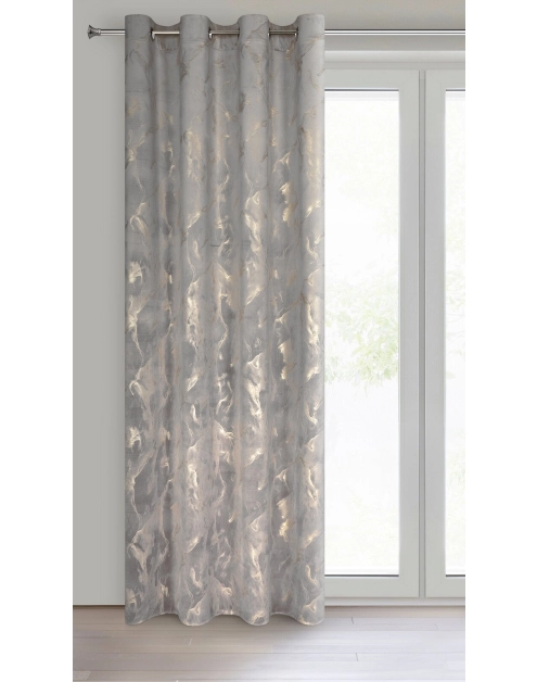 Zdjęcie: Zasłona gotowa Naira 140 x 250 cm stalowy EUROFIRANY