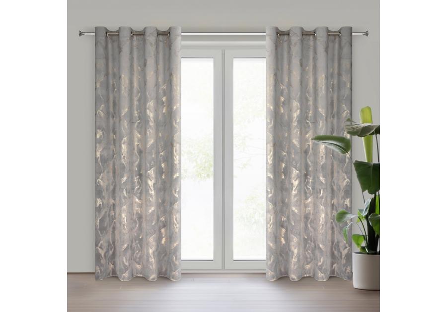 Zdjęcie: Zasłona gotowa Naira 140 x 250 cm stalowy EUROFIRANY