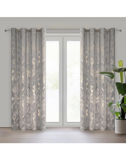 Zdjęcie: Zasłona gotowa Naira 140 x 250 cm stalowy EUROFIRANY