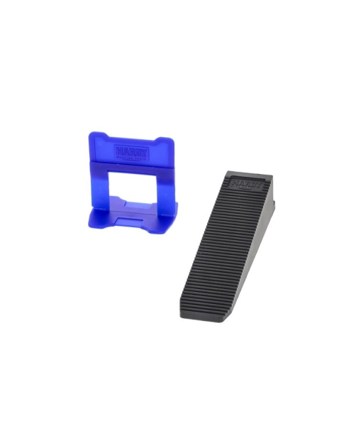 Zdjęcie: System do poziomowania płytek Klipsy fuga 1 mm wiaderko 100 sztuk i 50 sztuk kliny HARDY