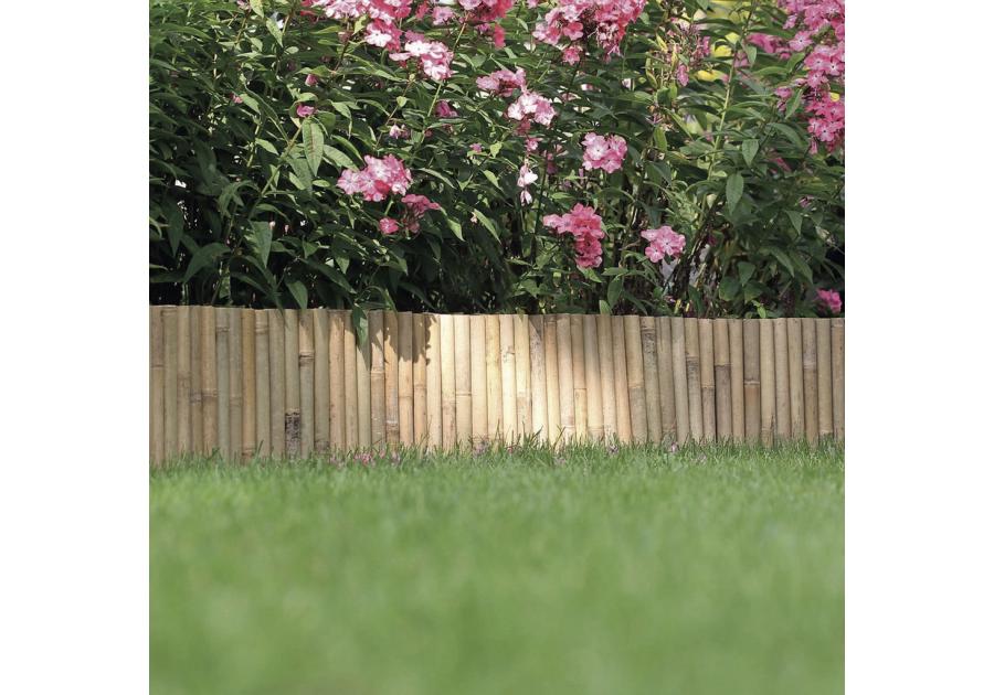 Zdjęcie: Płotek ogrodowy z bambusu Bamboo Border 0,35x1 m, naturalny NORTENE
