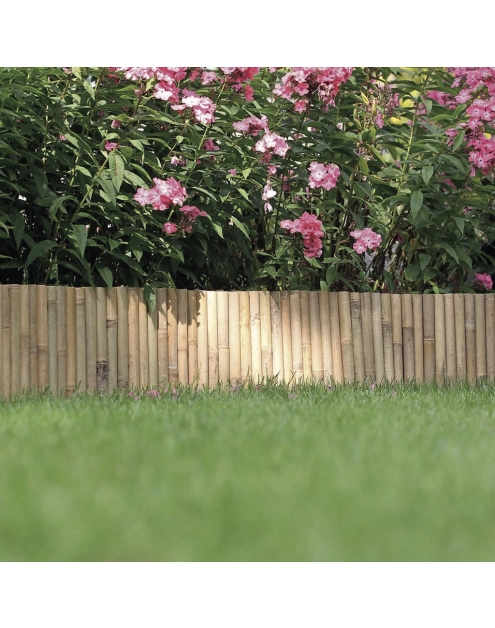 Zdjęcie: Płotek ogrodowy z bambusu Bamboo Border 0,35x1 m, naturalny NORTENE