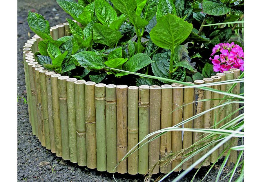 Zdjęcie: Płotek ogrodowy z bambusu Bamboo Border 0,35x1 m, naturalny NORTENE