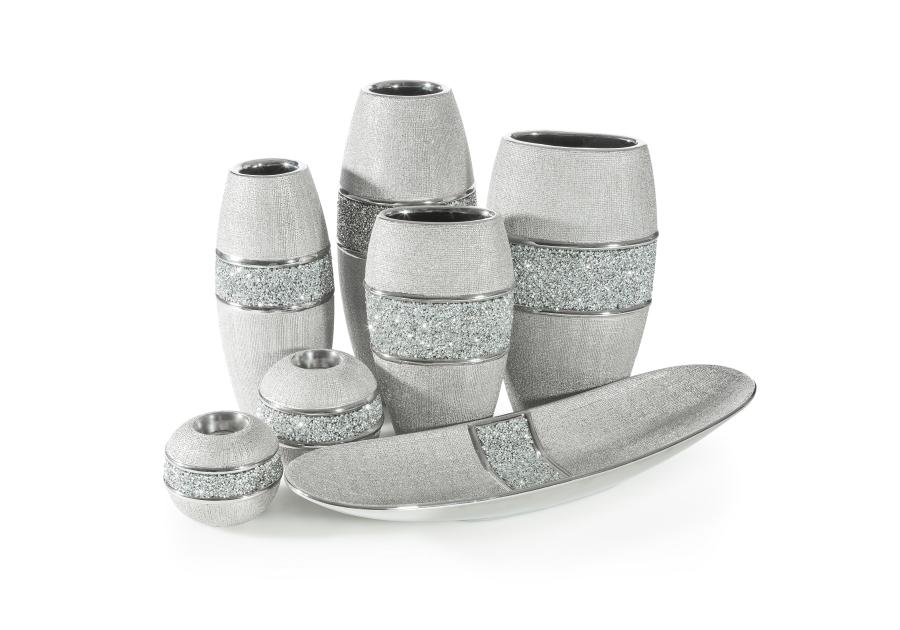 Zdjęcie: Wazon Paloma 17x11x29 cm srebrny EUROFIRANY