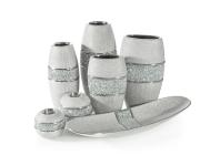 Zdjęcie: Wazon Paloma 17x11x29 cm srebrny EUROFIRANY