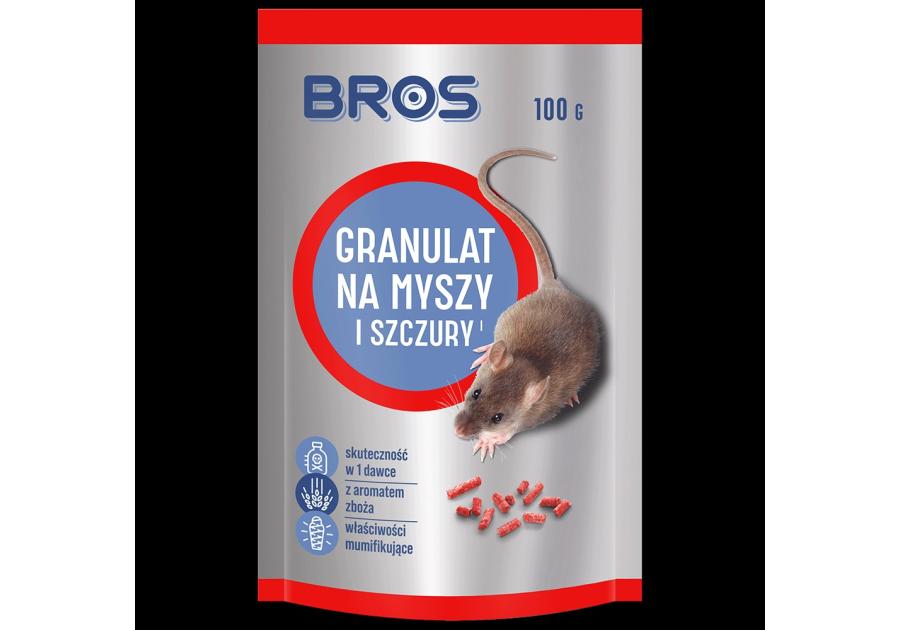 Zdjęcie: Granulat na myszy i szczury 100 g BROS