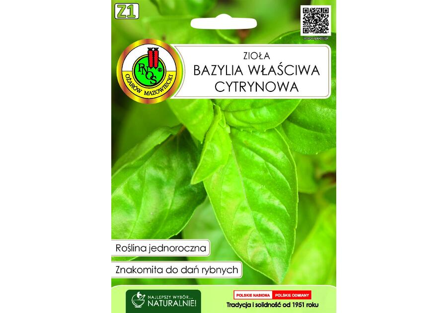 Zdjęcie: Bazylia właściwa cytrynowa 0,5 g PNOS