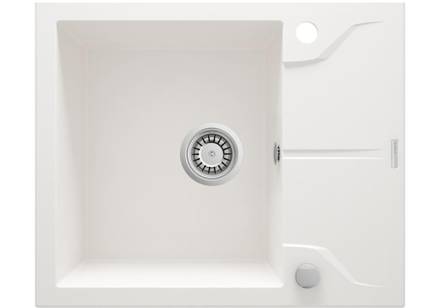 Zdjęcie: Zlewozmywak Andante alabaster granit 1K Z/KO 590x490x194, space saver DEANTE