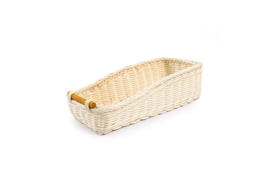 Zdjęcie: Koszyk rattanowy na sztućce 27x12x6/7 cm prostokątny TIN TOURS