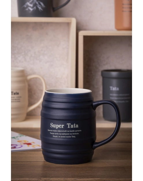 Zdjęcie: Kubek beczułka 700 ml super tata dekoracja B ALTOM DESIGN