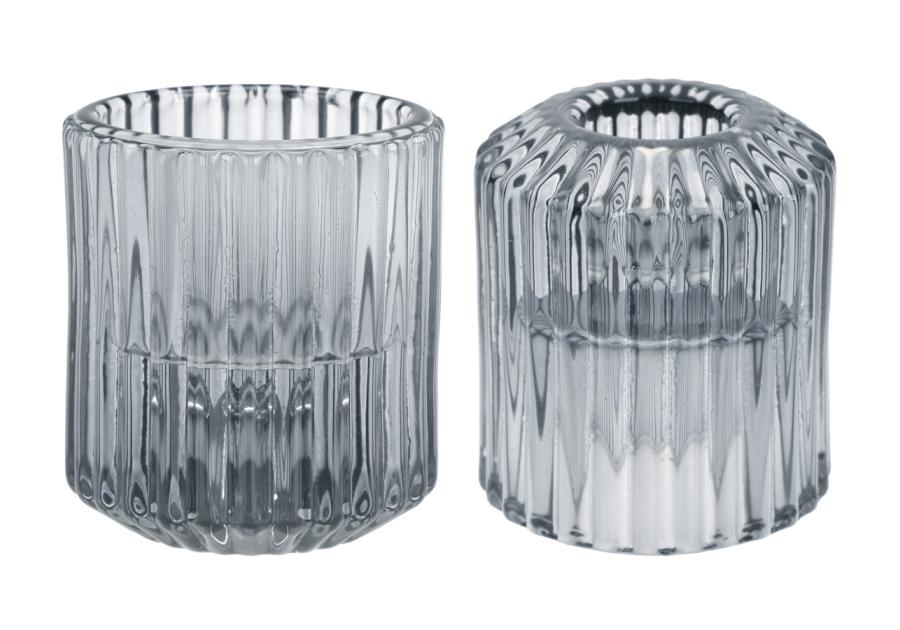 Zdjęcie: Świecznik szklany Tealight gray 6 cm 81423 RAVI