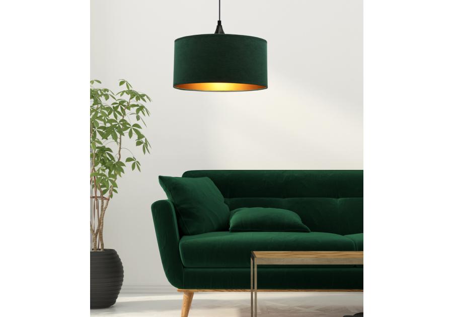 Zdjęcie: Lampa wisząca Maloto 1x60 W E27 butelkowa zieleń + złoto CANDELLUX