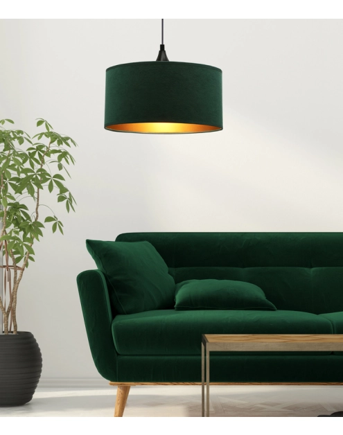 Zdjęcie: Lampa wisząca Maloto 1x60 W E27 butelkowa zieleń + złoto CANDELLUX