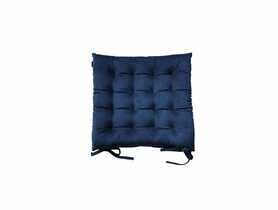Poduszka na krzesło welwetowa sztruks casual chic granat 43x43 cm CHIC HOME
