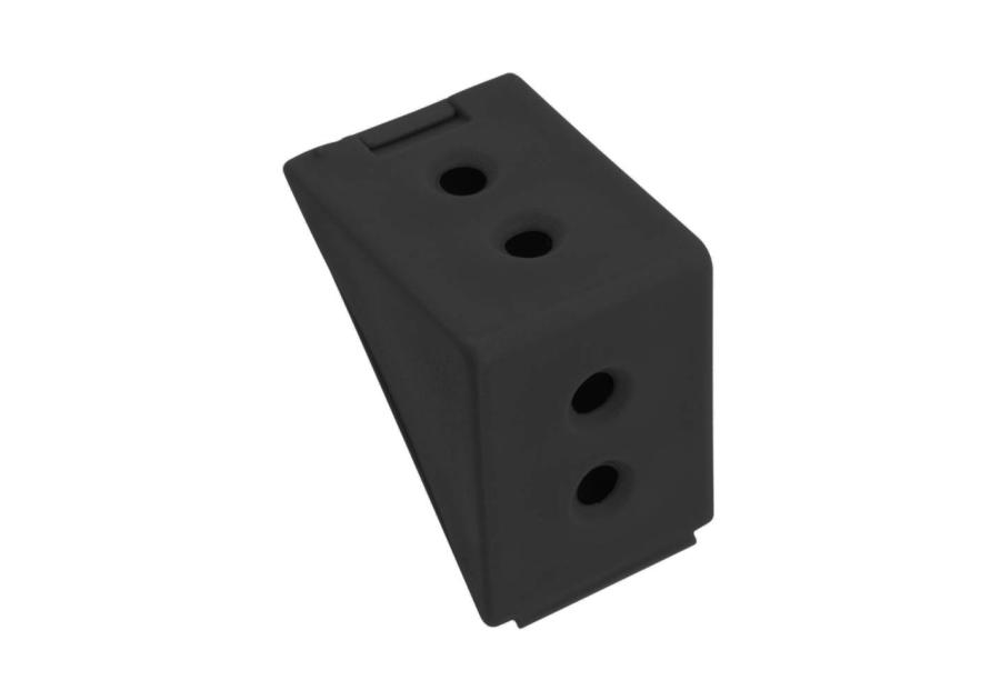 Zdjęcie: Złącze kątowe podwójne czarne 12 sztuk METRO