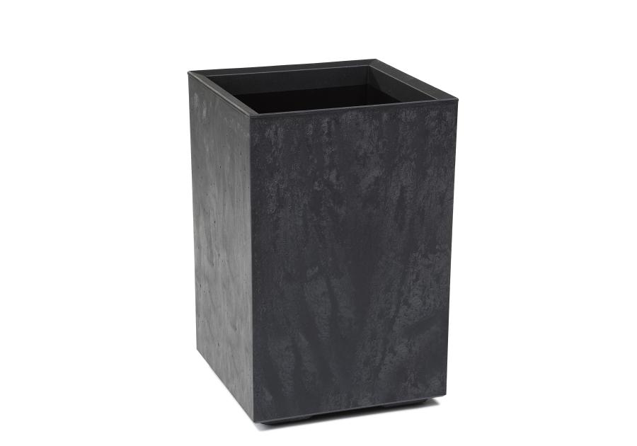 Zdjęcie: Kwietnik Karo 400x400x600 mm beton Eco recycled, czarny beton LAMELA