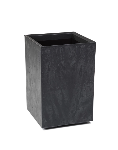 Zdjęcie: Kwietnik Karo 400x400x600 mm beton Eco recycled, czarny beton LAMELA