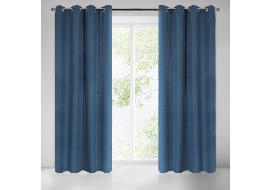 Zdjęcie: Zasłona gotowa Meltem 140 x 250 cm granatowy EUROFIRANY