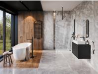 Zdjęcie: Bateria wannowa wolnostojąca z zestawem prysznicowym DEANTE