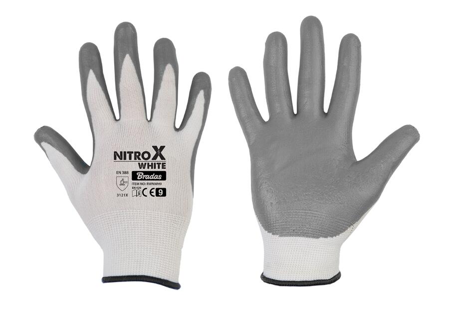 Zdjęcie: Rękawice ochronne Nitrox White nitryl, rozmiar 10 BRADAS