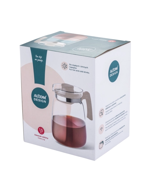Zdjęcie: Dzbanek szklany do gorących napojów 1500 ml beżowy ALTOM DESIGN