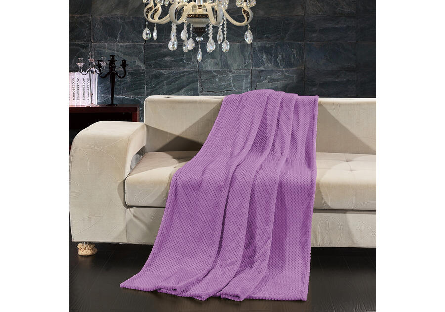 Zdjęcie: Koc Henry violet 70x150 cm DECOKING