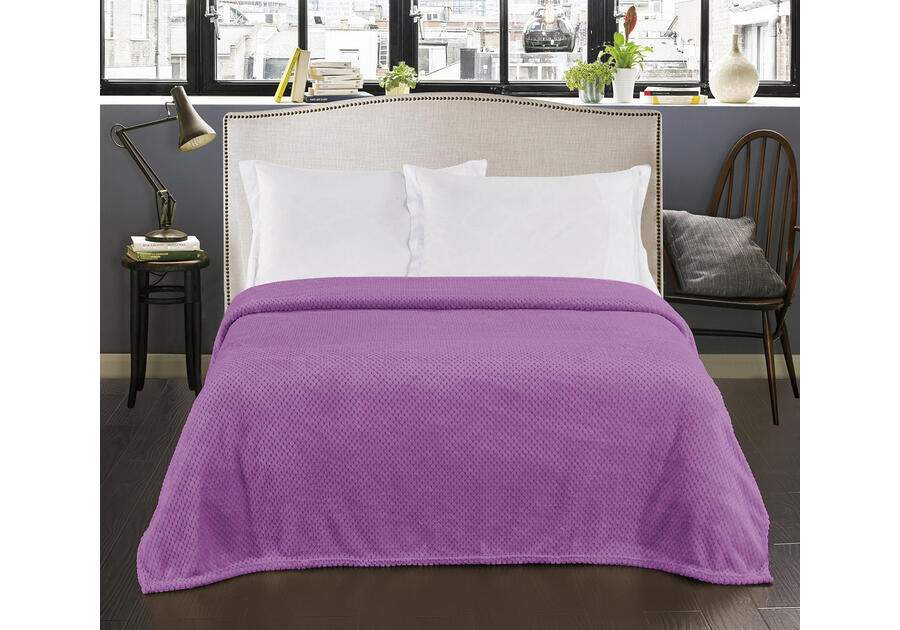 Zdjęcie: Koc Henry violet 70x150 cm DECOKING