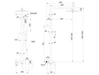 Zdjęcie: Deszczownia Paros z baterią natryskową, chrom INVENA