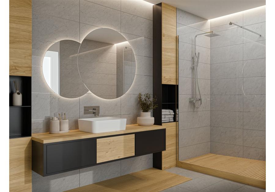 Zdjęcie: Deszczownia Paros z baterią natryskową, chrom INVENA