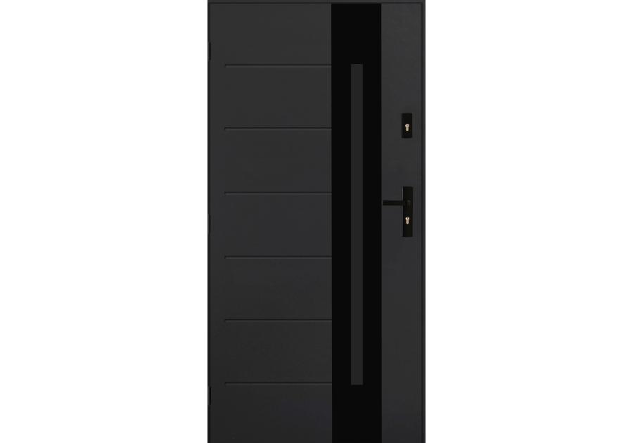 Zdjęcie: Drzwi zewnętrzne solaris antracyt 80l komplet PANTOR