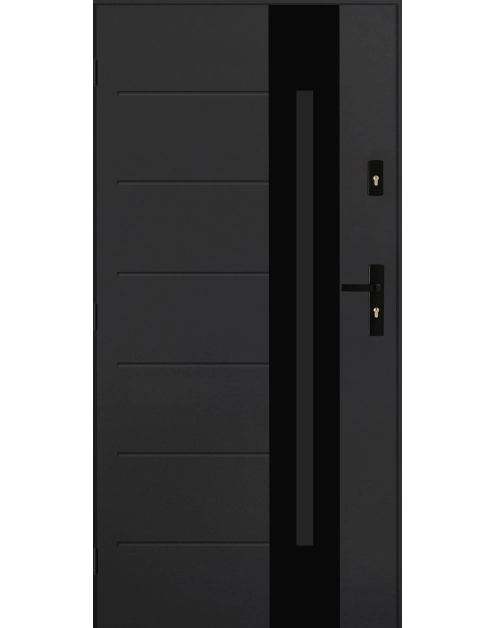 Zdjęcie: Drzwi zewnętrzne solaris antracyt 80l komplet PANTOR