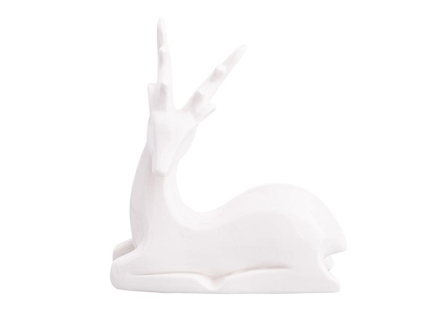 Zdjęcie: Figurka porcelanowa Renifer Modern 14,5x6x16 cm biała ALTOMDESIGN