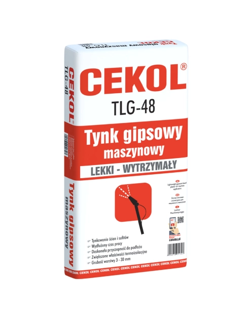 Zdjęcie: Tynk gipsowy TLG-48 maszynowy CEKOL