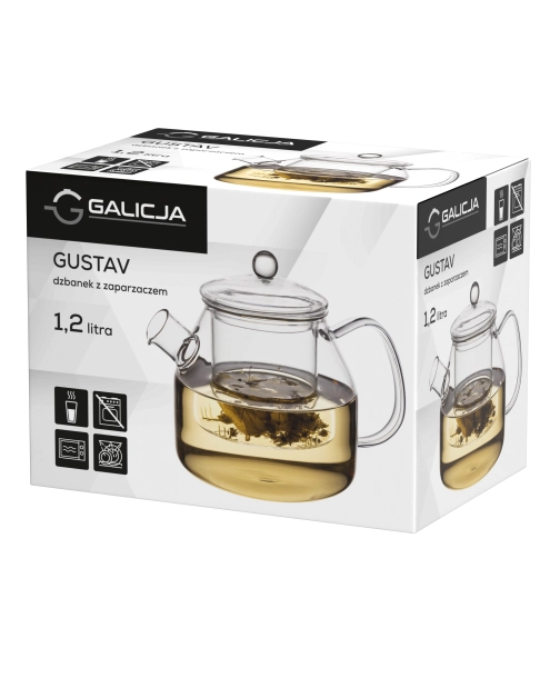 Zdjęcie: Dzbanek z zaparzaczem Gustav 1,2 L 40079 GALICJA