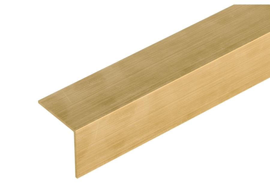 Zdjęcie: Kątownik PVC 20x20x1,1 mm złoty szczotkowany 2,75 m CEZAR