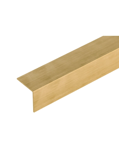 Zdjęcie: Kątownik PVC 20x20x1,1 mm złoty szczotkowany 2,75 m CEZAR