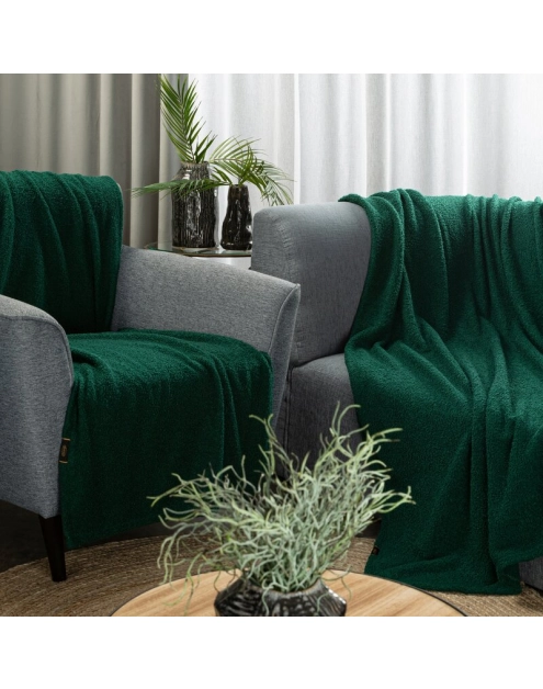 Zdjęcie: Koc ciemnozielony 150 x 200 cm Bukla EUROFIRANY