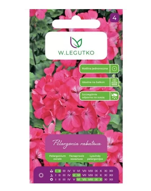 Zdjęcie: Pelargonia rabatowa Gama F1 różowa 0,05 g W.LEGUTKO