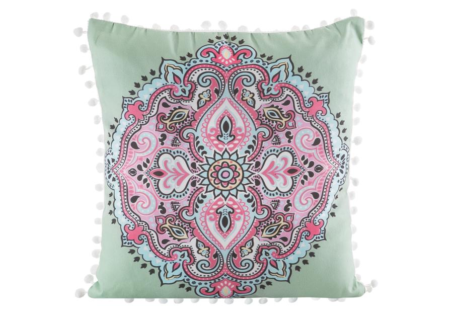 Zdjęcie: Poduszka dekoracyjna Astec 40x40 cm zielono-różowa EUROFIRANY