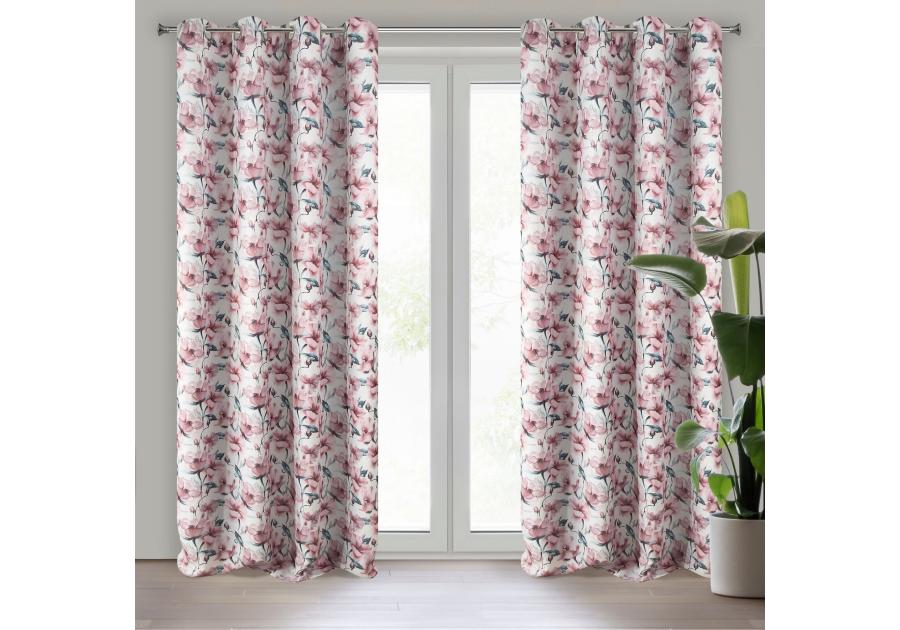 Zdjęcie: Zasłona gotowa Willow 140x250 cm różowy EUROFIRANY