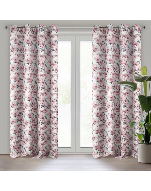 Zdjęcie: Zasłona gotowa Willow 140x250 cm różowy EUROFIRANY