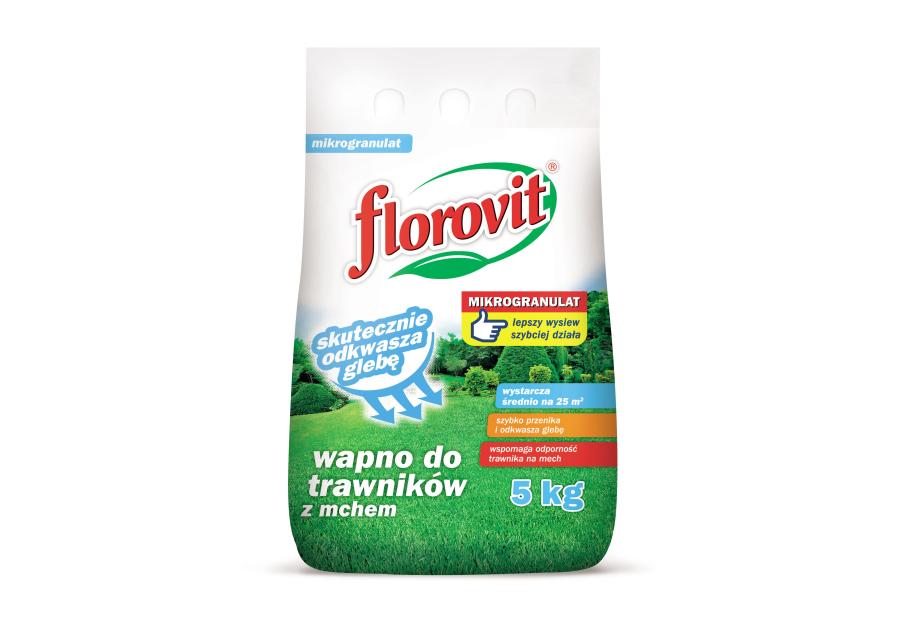 Zdjęcie: Wapno do trawników z mchem 5 kg FLOROVIT
