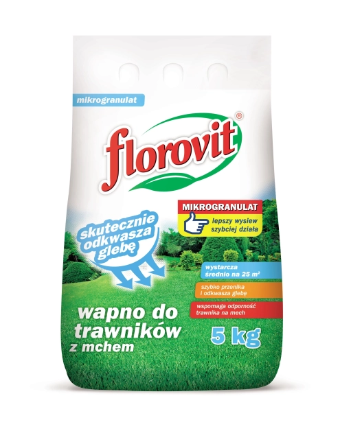 Zdjęcie: Wapno do trawników z mchem 5 kg FLOROVIT