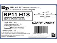 Zdjęcie: Listwa do boniowania PVC z siatką BP11 H1S L300 szary jasny BELLA PLAST