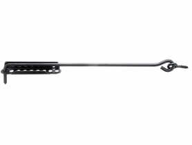Hak z regulacją uchylania czarny 400x8 mm ALBERTS