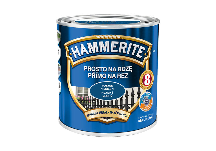 Zdjęcie: Farba do metalu 0,7 L niebieski połysk HAMMERITE