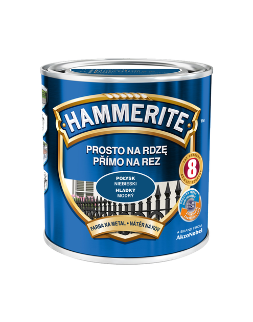 Zdjęcie: Farba do metalu 0,7 L niebieski połysk HAMMERITE